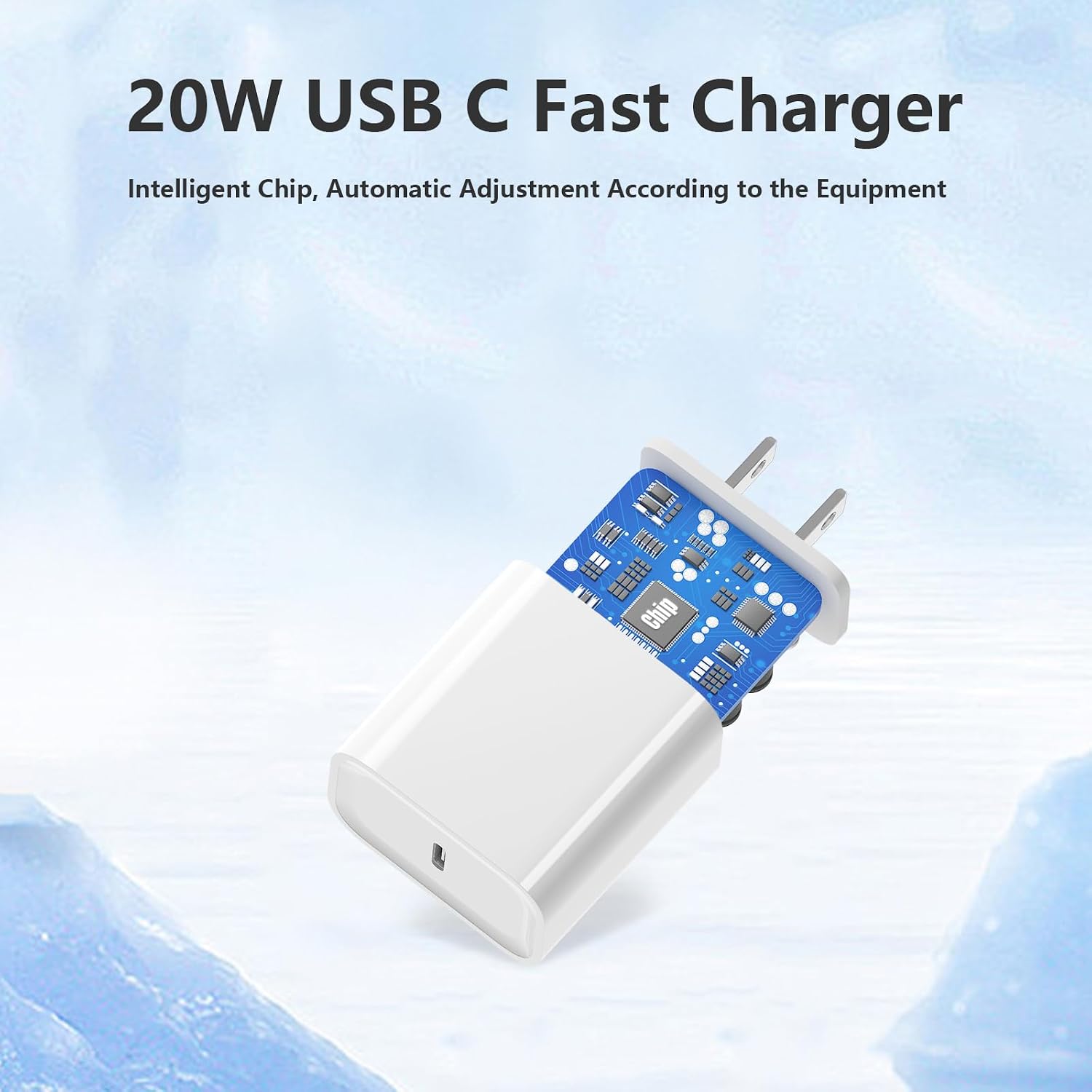 Thumbnail 1 de BWOGGJ CA-15T 20W USB-C Charger with Single Port, Compact White Design
