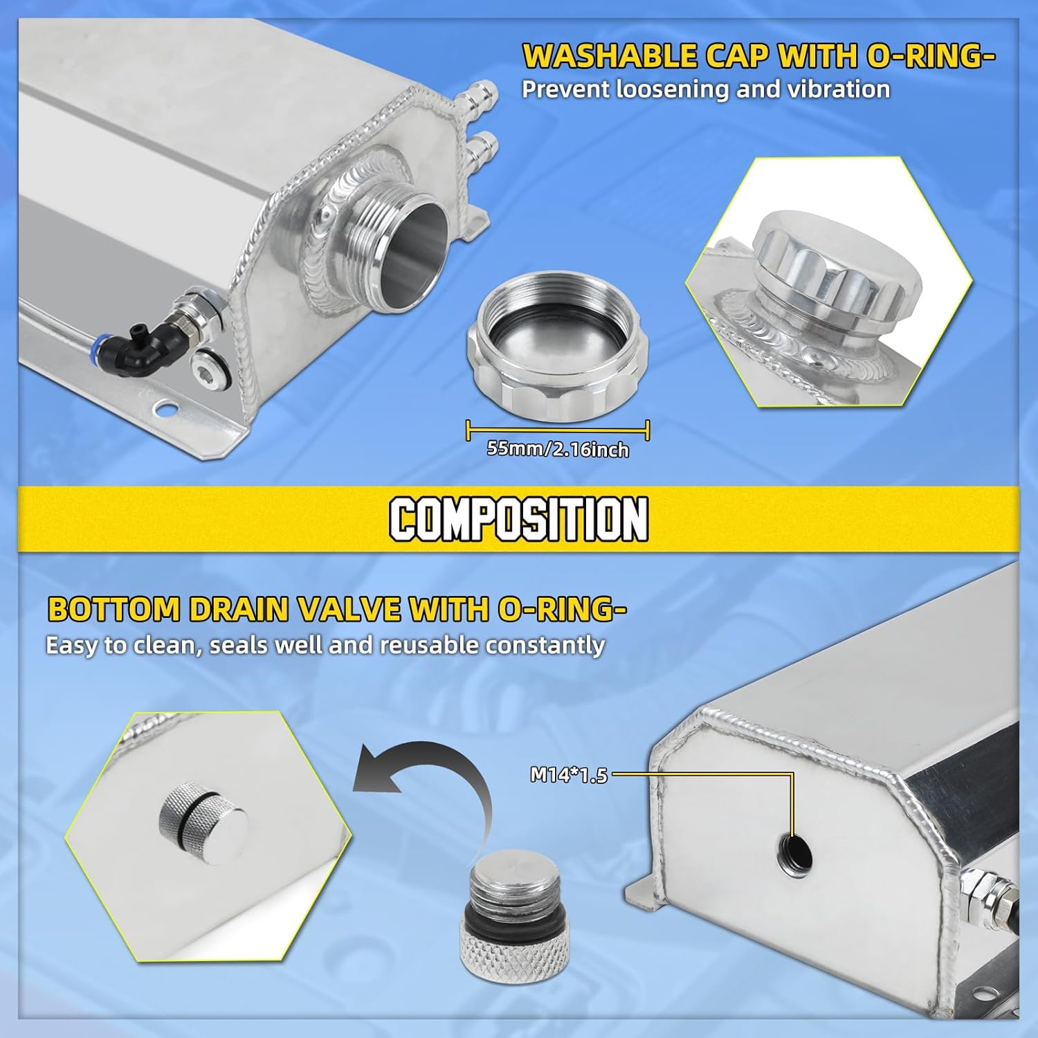 Detalle de LUTIFIX coolant overflow tank 2L expansion