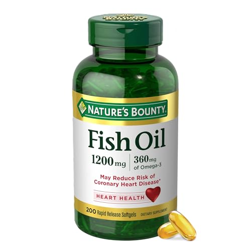 Imagen de Nature's Bounty Fish Oil Omega-3 Supplements — 1200 Mg, 200 Softgels en OfertitasTOP
