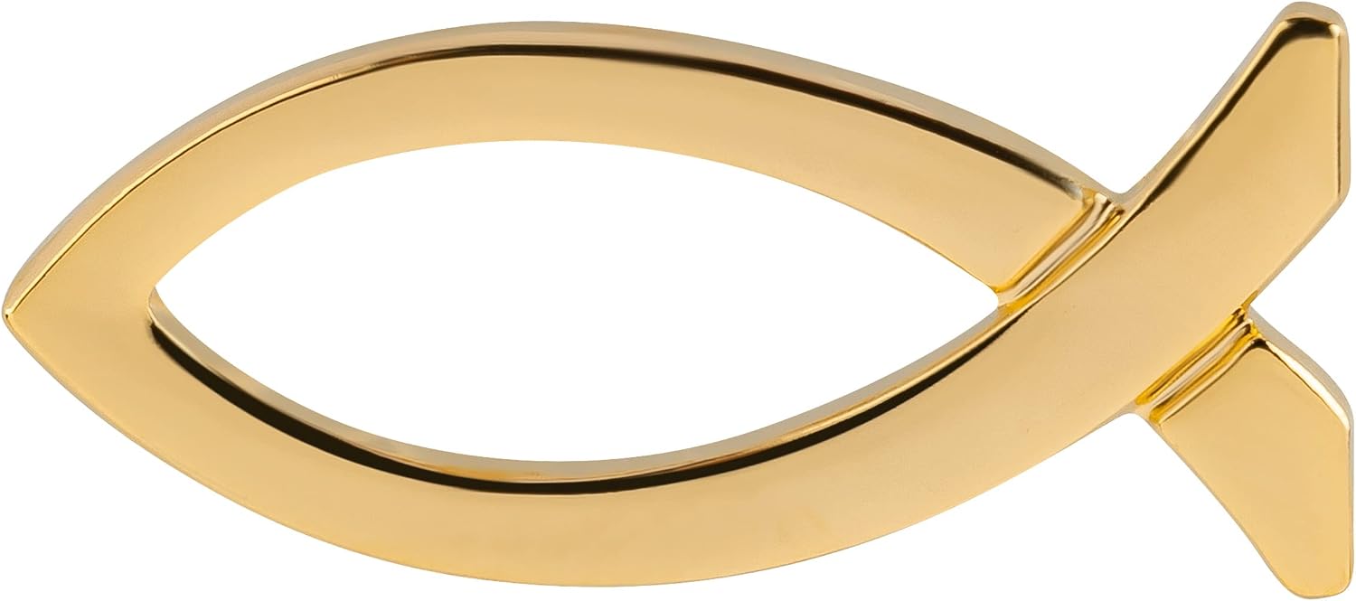 Thumbnail 1 de MaMeMi Anstecknadel Variantenfamilie Kreuz mit Fisch und Taube – christliches Symbol in Silberoptik