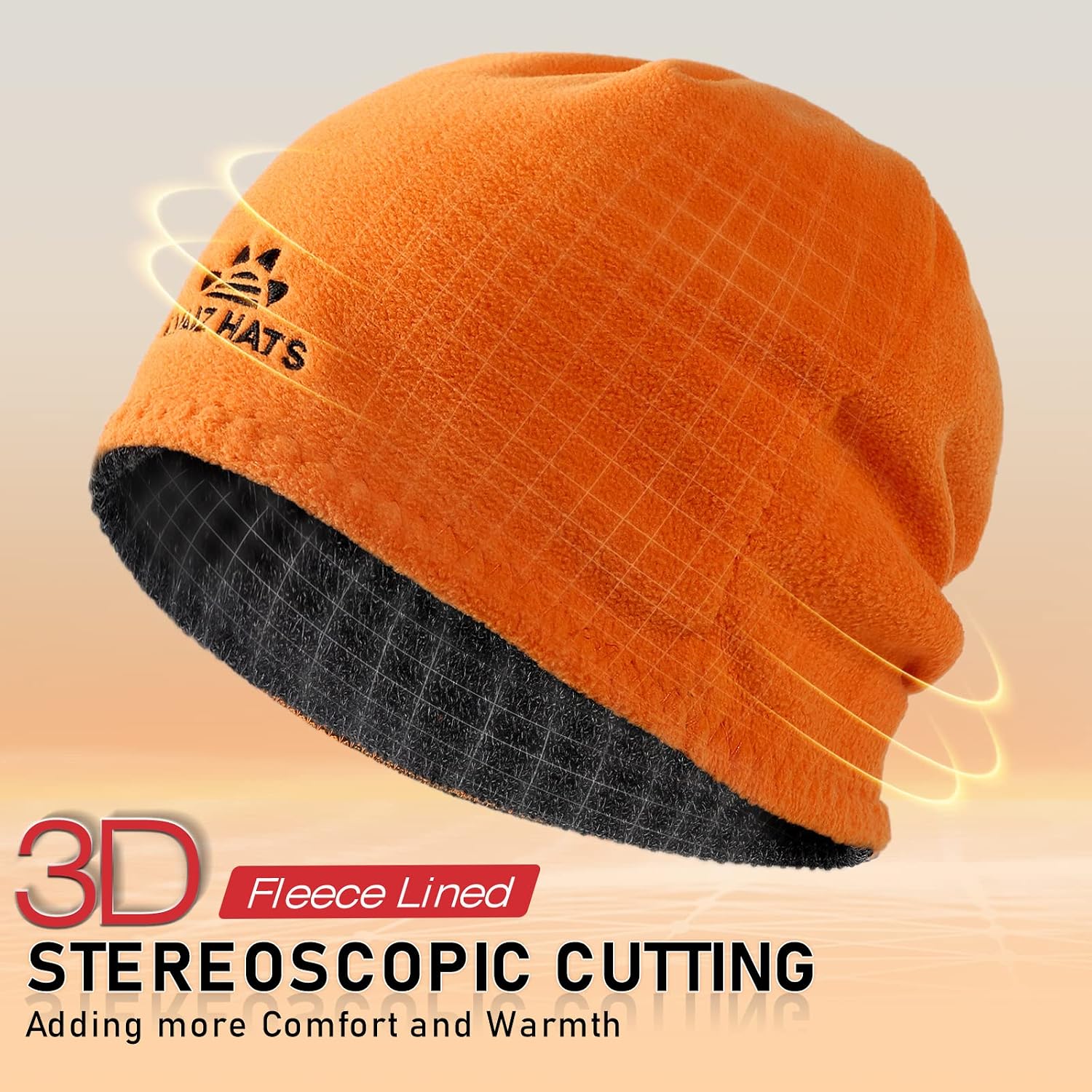 Thumbnail 2 de SHINCHIC Mens Winter Beanie Hat Warm Fleece Lined Skull Cap