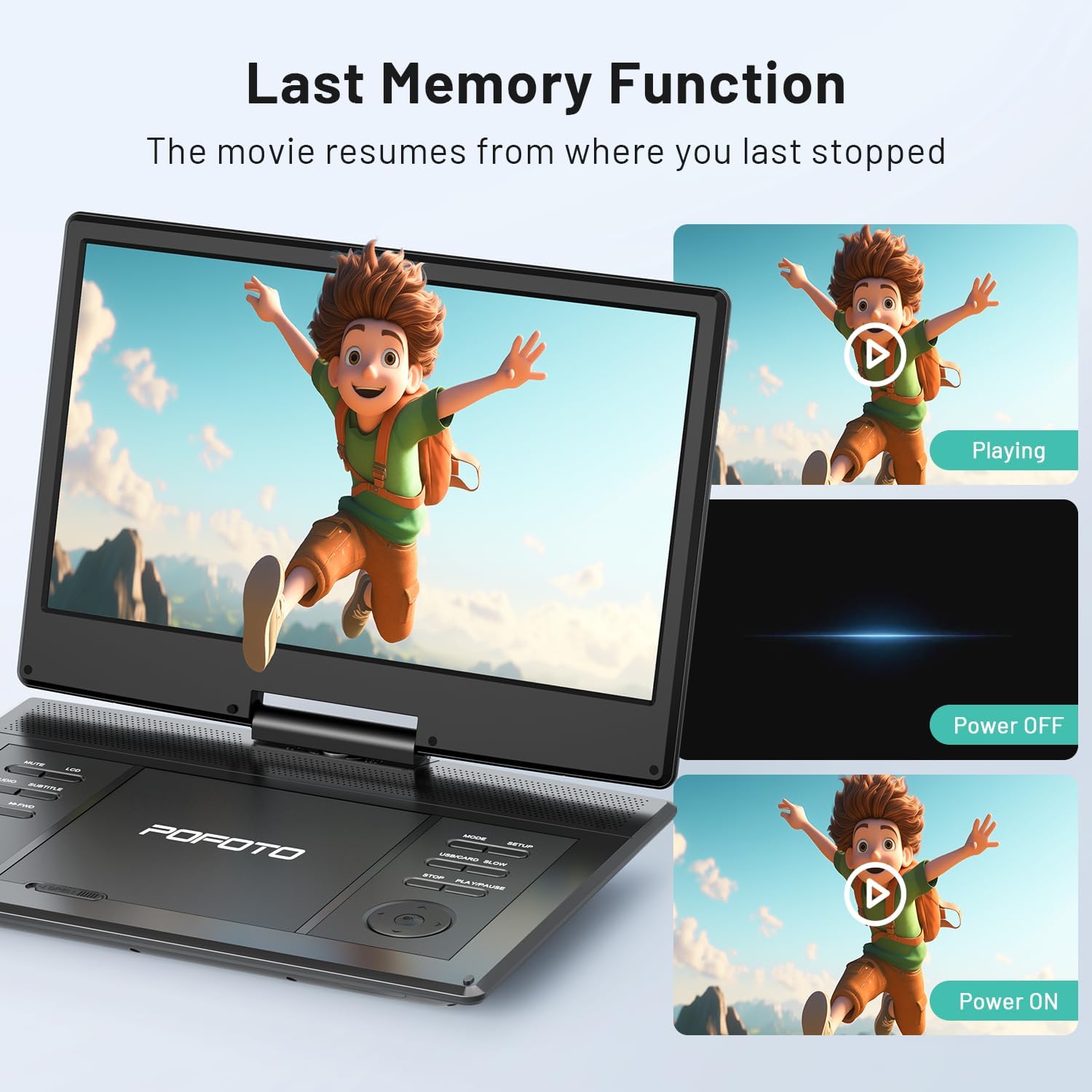 Thumbnail 5 de POFOTO 15.7" Portable DVD Player with 14.1" screen