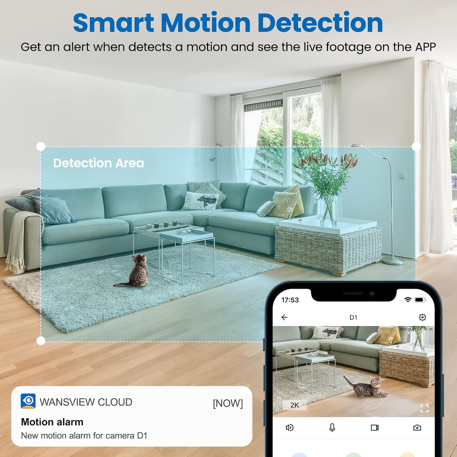 Thumbnail 4 de Cinnado D1 2K Indoor WiFi Security Camera