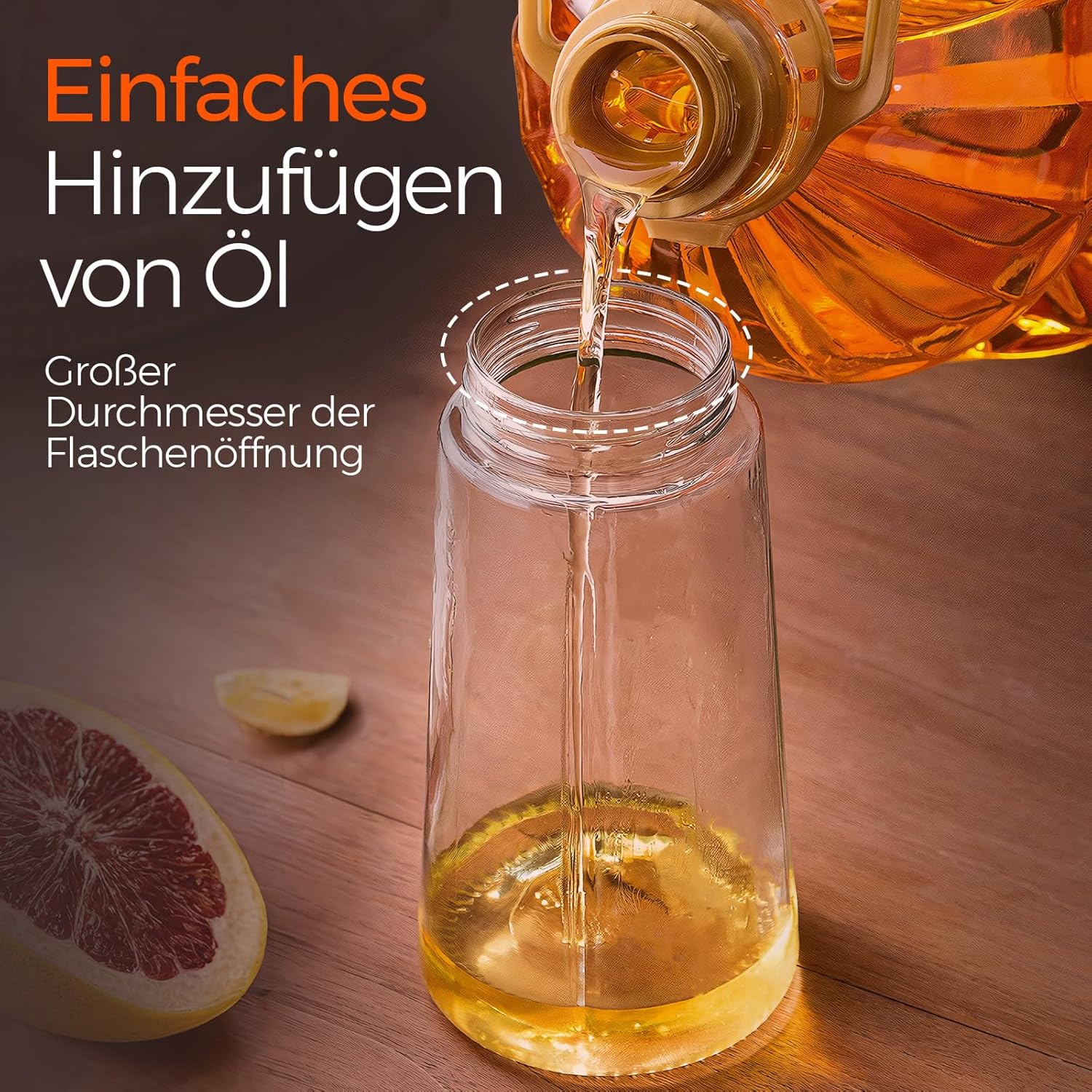 Detalle 2 de YARRAMATE 2-in-1 Ölsprüher für Speiseöl (470 ml), lebensmittelecht – zum Sprühen oder Ausgießen