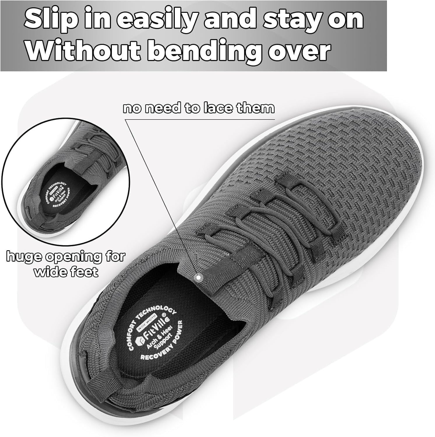 Thumbnail 1 de Slip-On Walkingschuhe FitVille mit Zehenbox