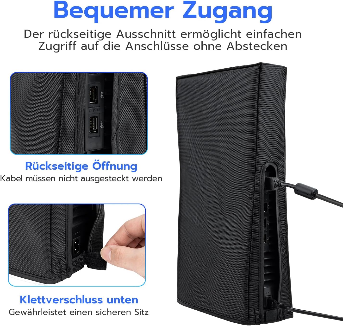 Thumbnail 4 de Tolesum Schutzhülle für PS5 Pro – Staubschutz Dust Cover (schwarz, nicht für PS5/PS5 Slim)