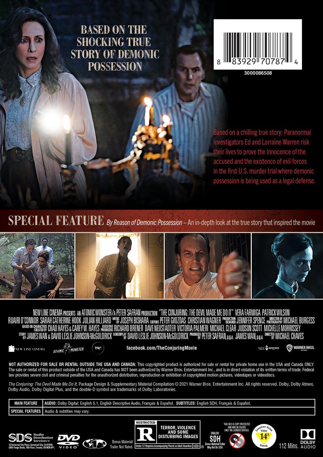 Detalle 1 de The Conjuring: The Devil Made Me Do It P4-U-DV-U148 DVD