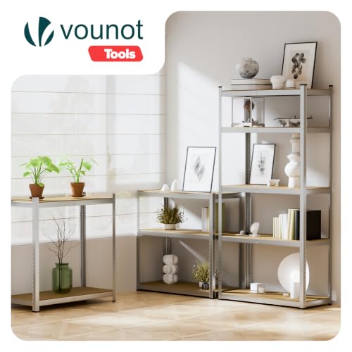 Thumbnail 4 de vounot Lot de 2 Étagères de Rangement en Acier Galvanisé à 5 Niveaux 180x90x40 cm – Charge Lourde