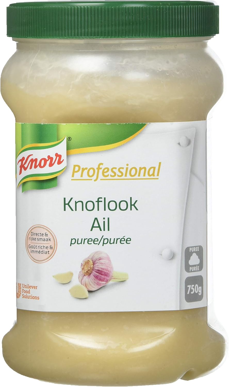 Detalle de Knorr Professional Purée D'ail 750 g – Purée d’ail prête à l’emploi pour vos préparations