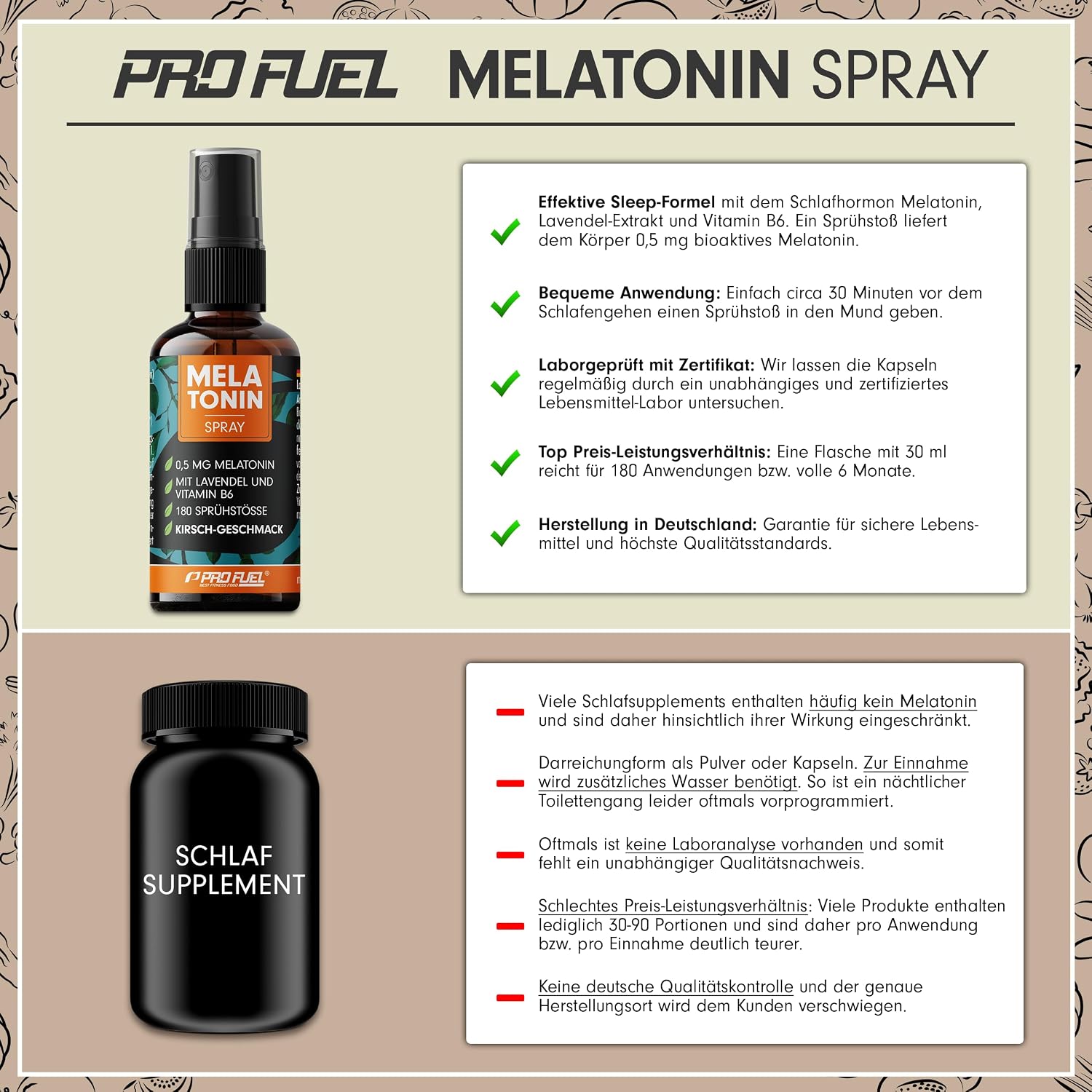 Thumbnail 2 de Melatonin Einschlaf-Spray 0,5 mg Kirschgeschmack