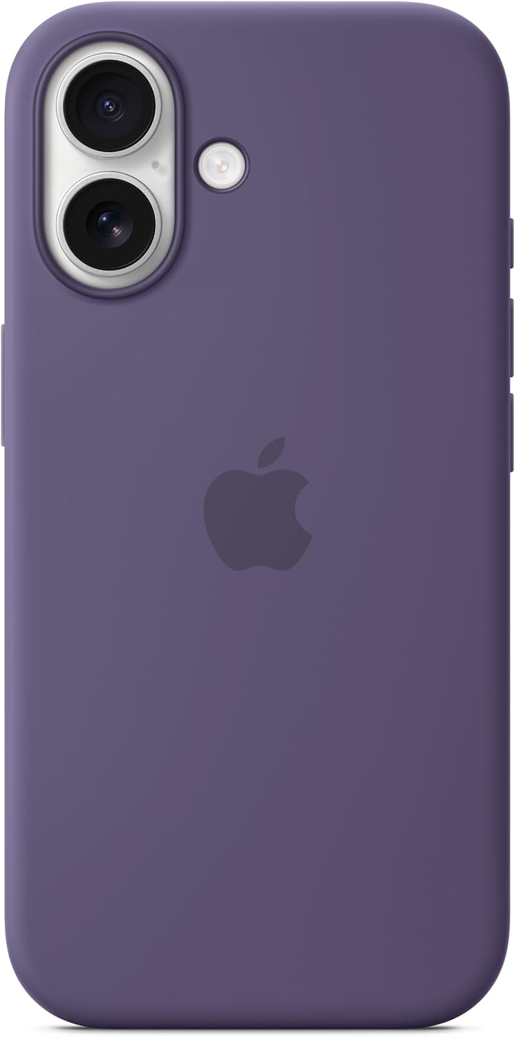 Detalle de Apple MGF04ZM/A Silicone Case for iPhone 17, MagSafe, Camera Control, Purple Fog