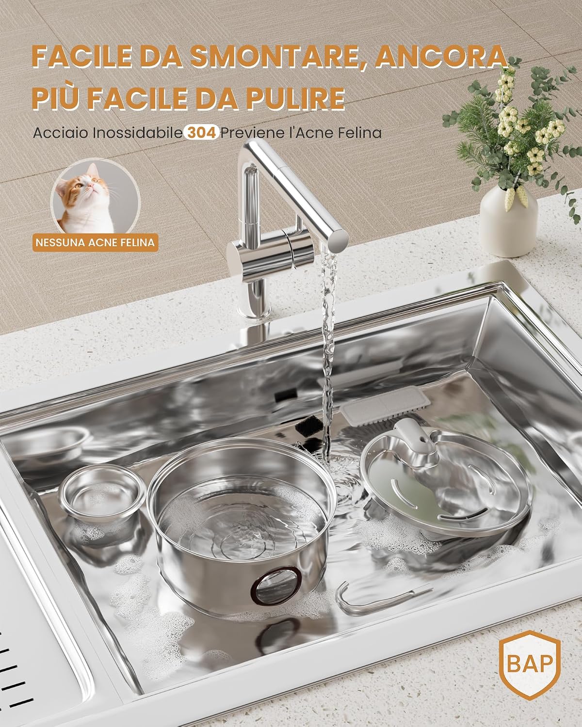 Thumbnail 6 de Kittyspout Fontana 3,2 L acciaio inox