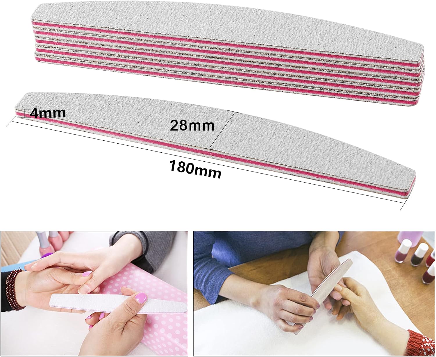 Thumbnail 6 de AYITOO Nagelfeilen 50 StĂĽck 100/180 đź’…