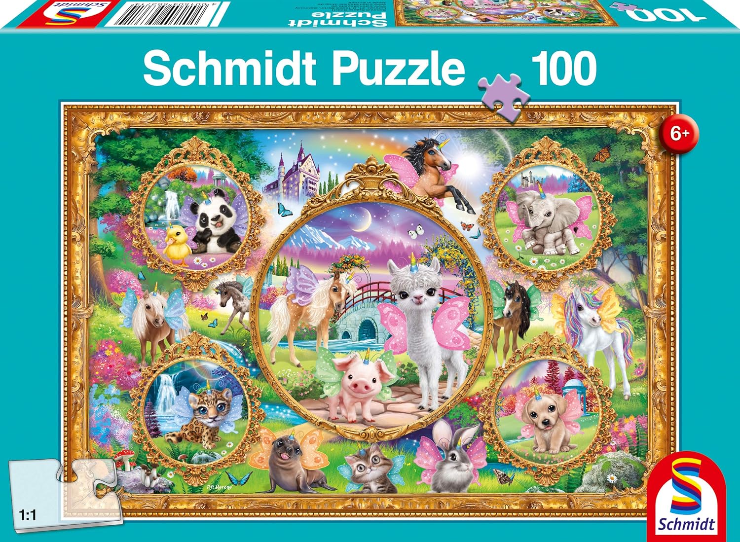 Detalle de Schmidt Spiele 56371 Animal Club Puzzle 100 pièces – dès 6 ans