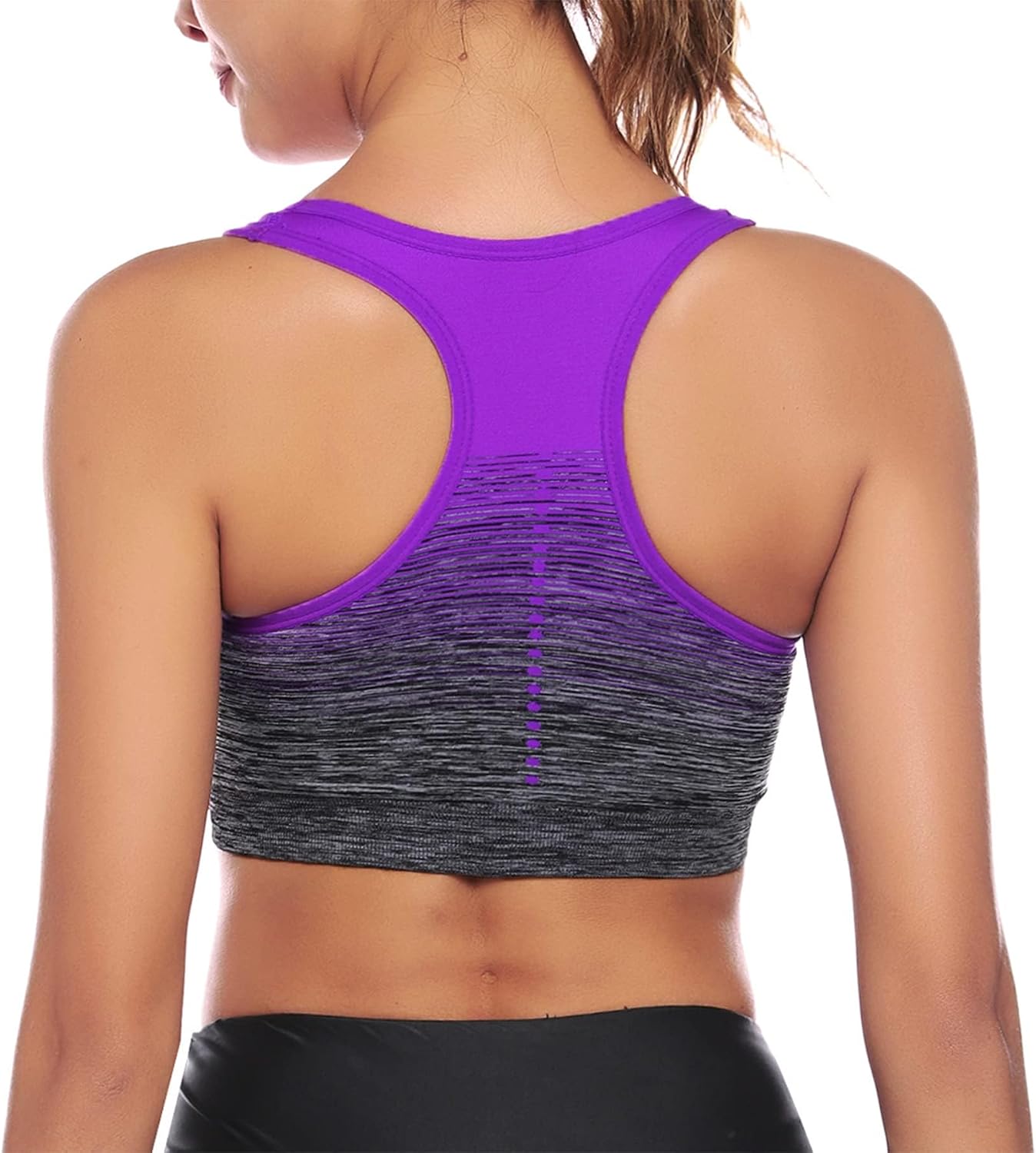 Detalle de Sykooria Donna Reggiseno Sportivo imbottito senza ferretto –supporto medio per palestra e benessere quotidiano (S-XXL)