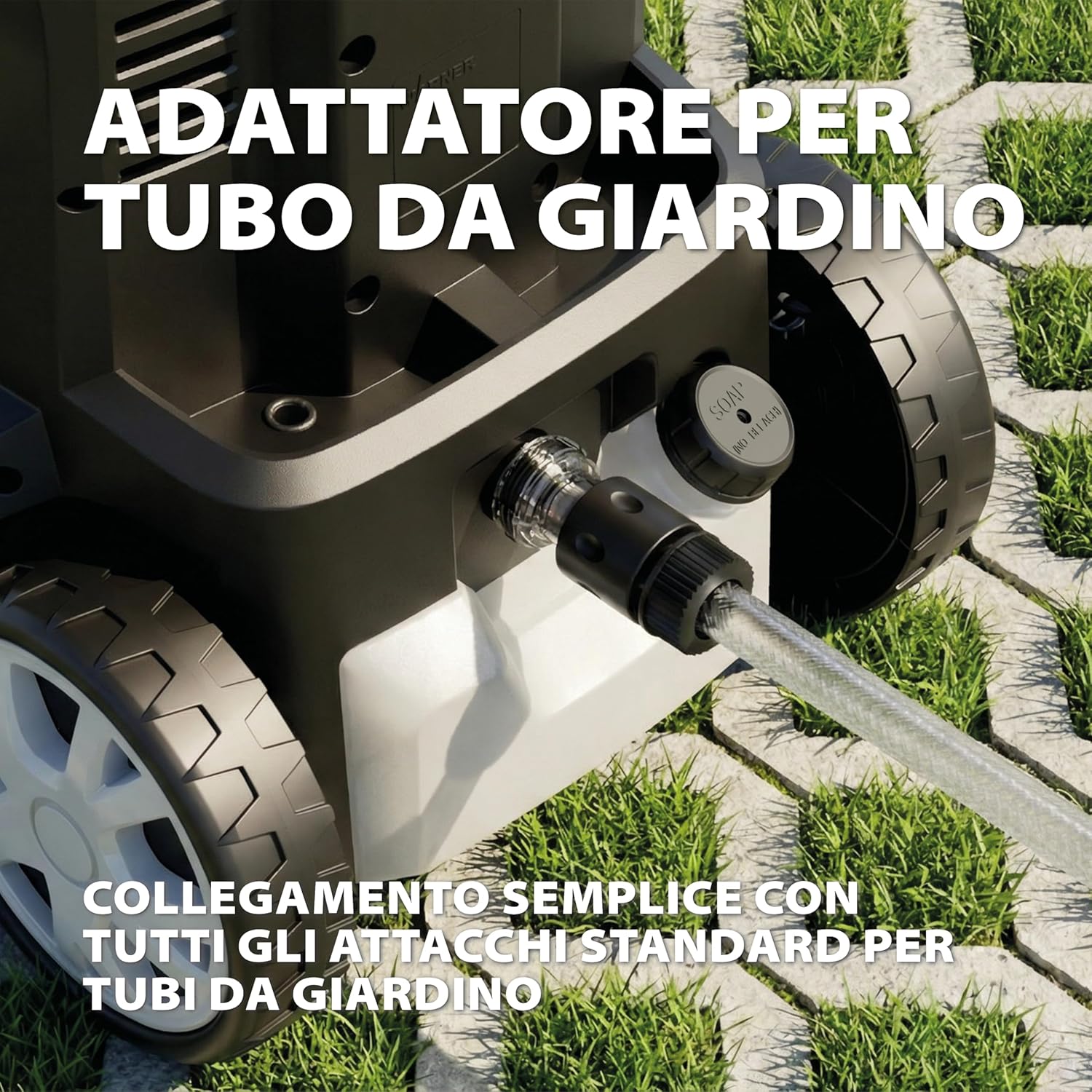 Thumbnail 5 de WAGNER AQUASTORM PREMIUM idropulitrice ad alte prestazioni con tubo da 7 m e accessori (ugello turbo e schiumogeno)