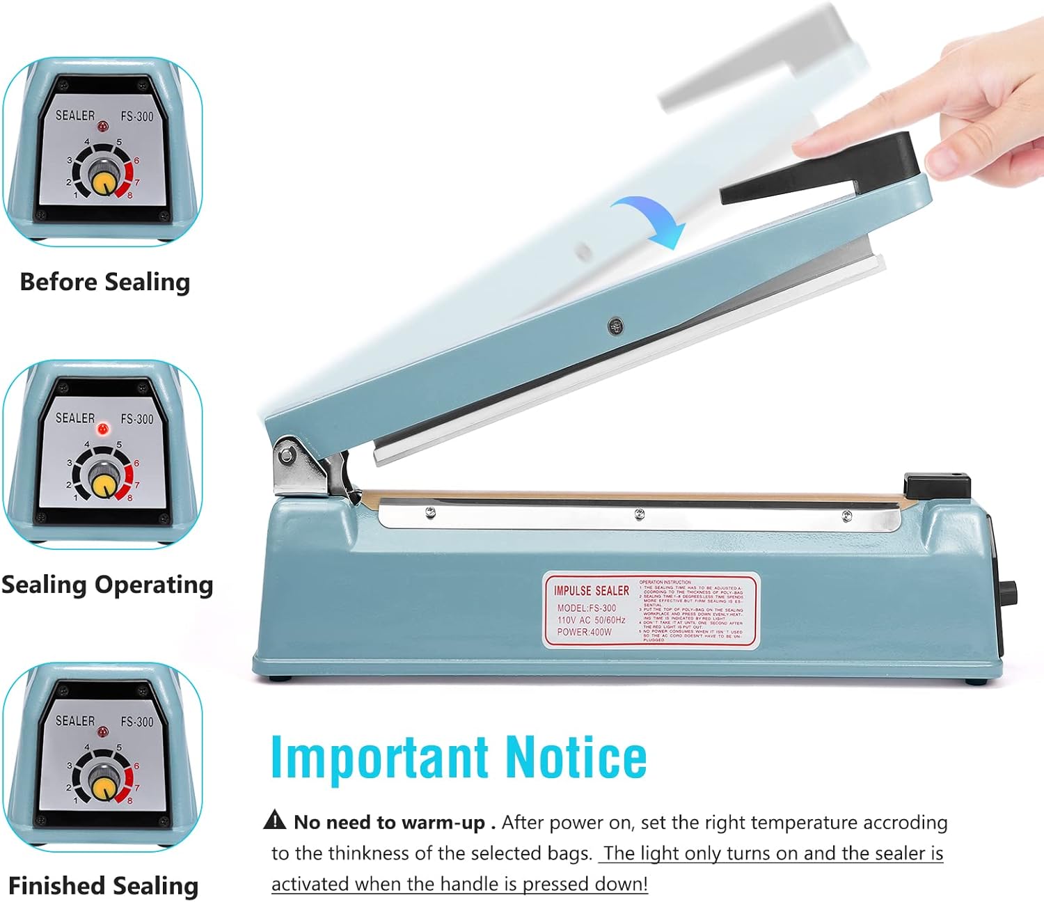 Thumbnail 6 de METRONIC Impulse Sealer 12 Inch Heat Sealer