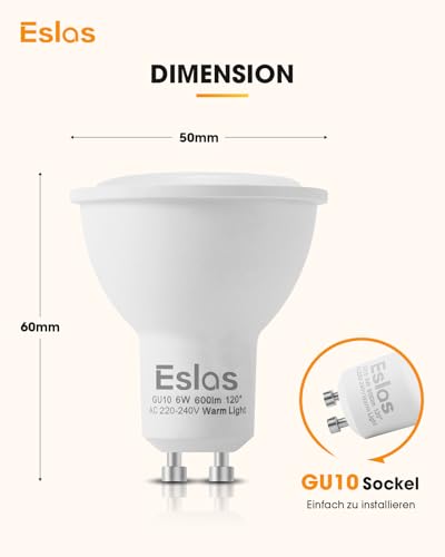 Thumbnail 3 de Eslas GU10-LED-Lampen 6 W