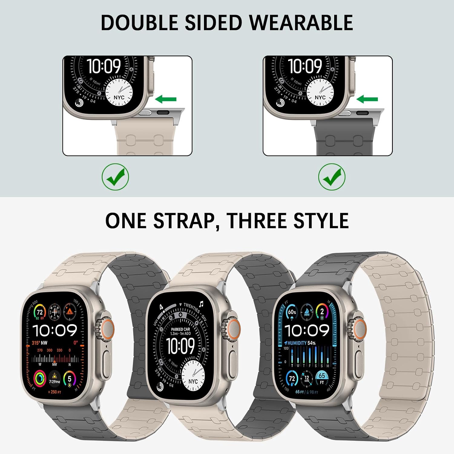 Thumbnail 1 de Sixmoat Double Sided Magnetic Strap 45mm for Apple Watch