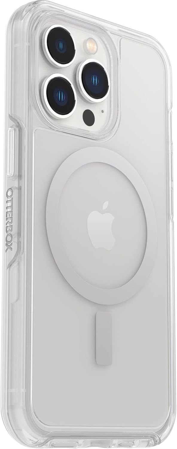 Detalle de OtterBox Symmetry+ Clear con MagSafe per iPhone 13 Pro: protezione Slim con antimicrobica