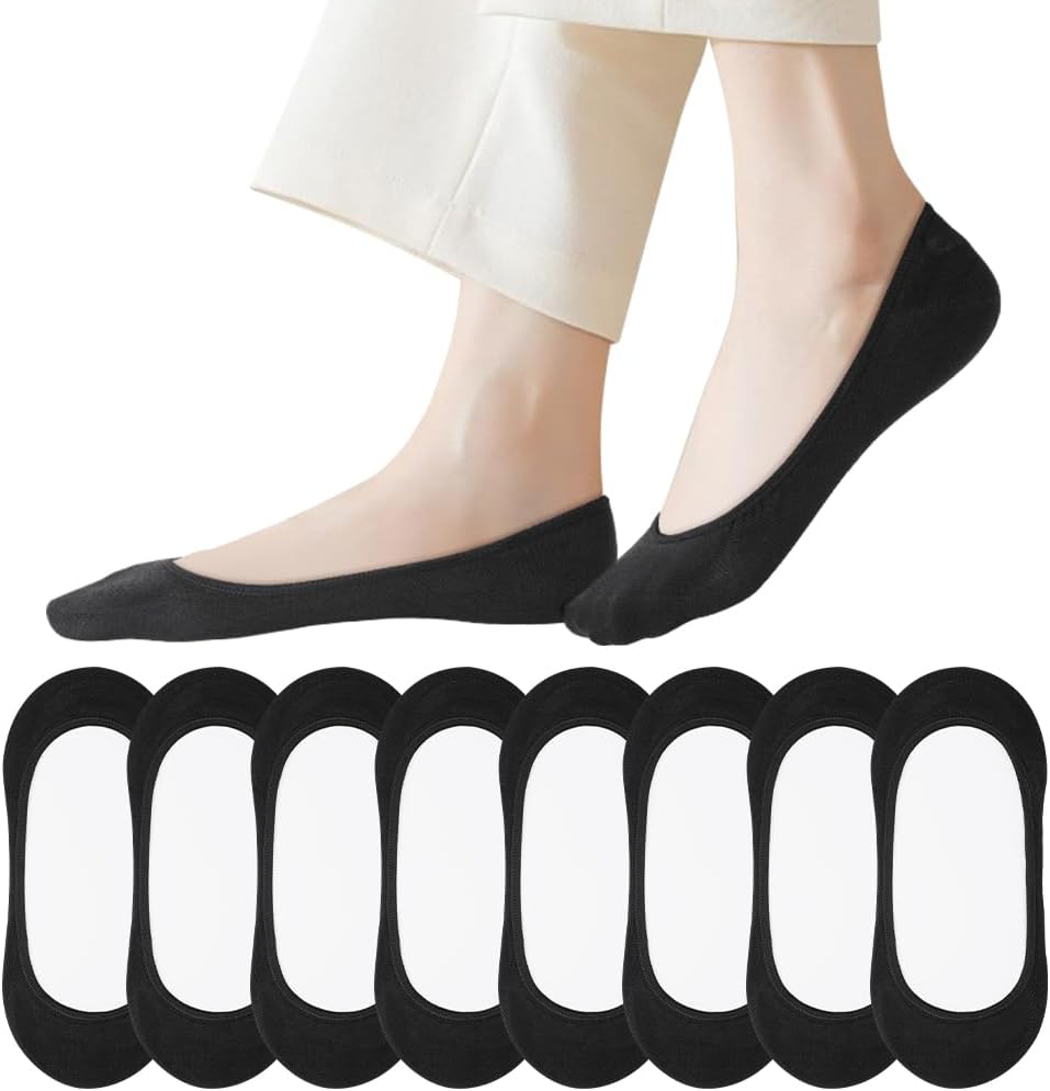 Detalle de OFFCUP No-Show Socks for Women, 6 Pairs, Cotton, UK 3–6.5