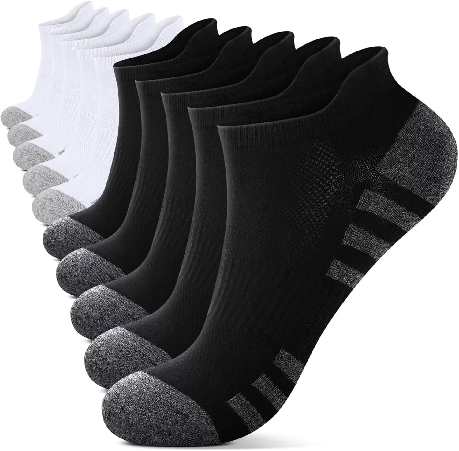 Thumbnail 6 de YouShow 10 Paar Sneaker Socken für Herren – atmungsaktiv, schweißableitend, gepolstert