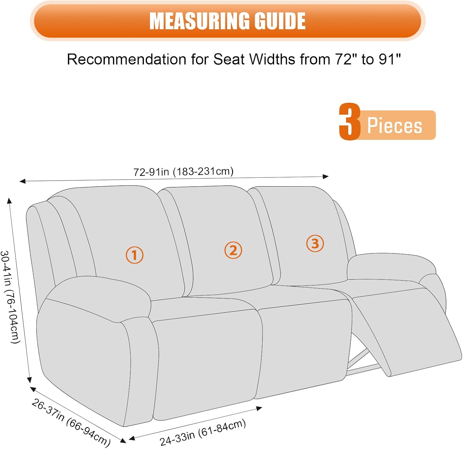Thumbnail 1 de VANSOFY Recliner Cover 72-91 in 🛋