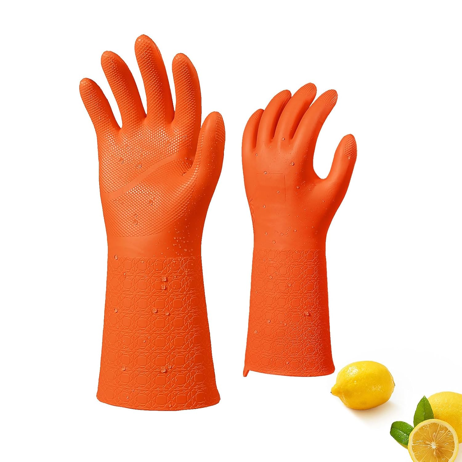 Detalle de VGO Guanti riutilizzabili: protezione chimica EN374 con presa Gecko-Grip, taglia M