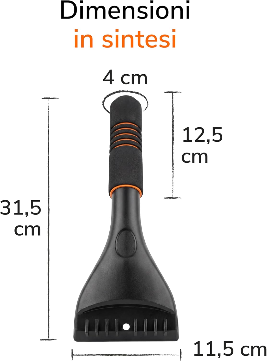 Detalle de Upgrade4cars: 2 Raschietti Ghiaccio Auto Alta Qualità & Stabile con Impugnatura Ergonomica