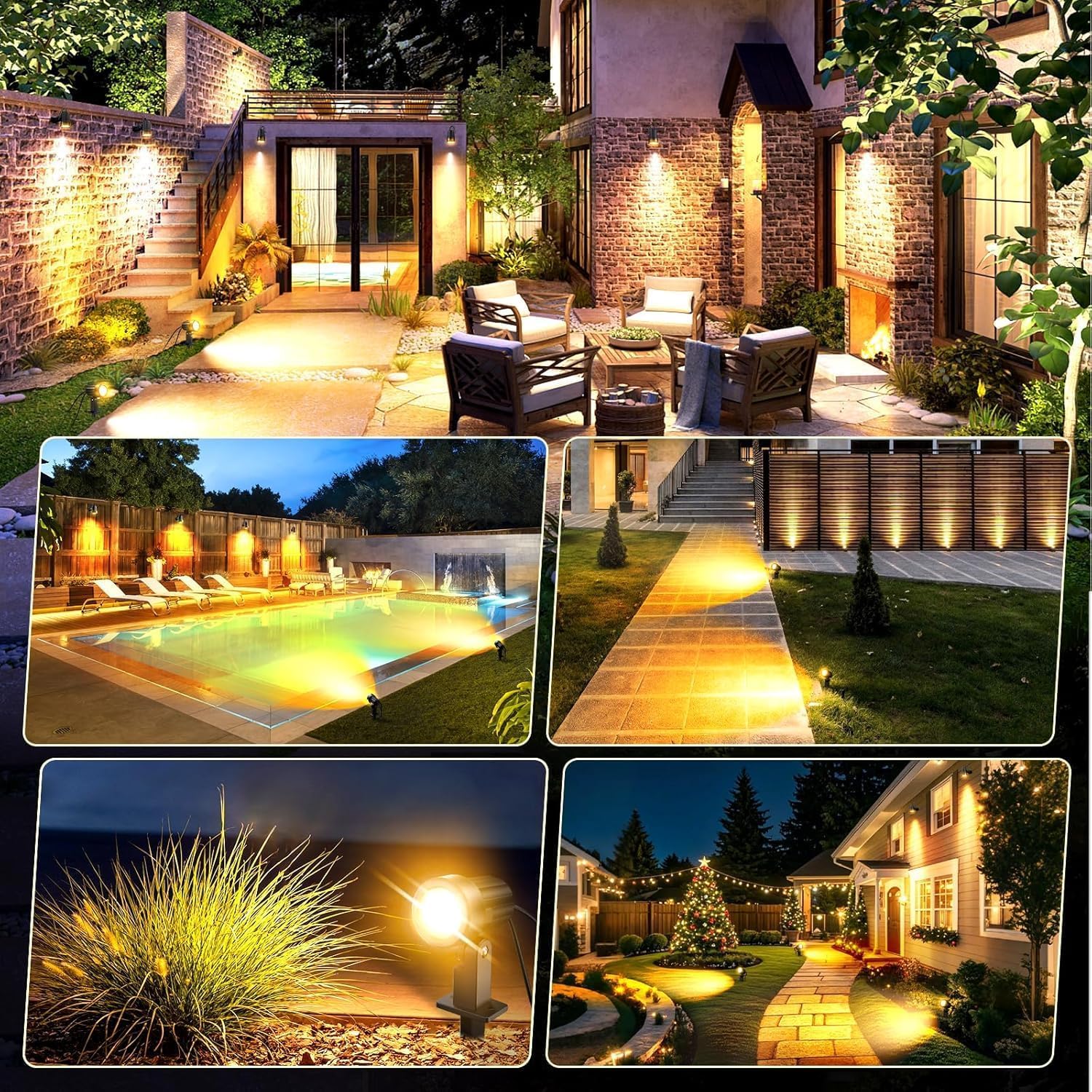 Thumbnail 5 de MEIKEE SP01CW – 6 reflektorów ogrodowych LED, IP66, 3 barwy światła