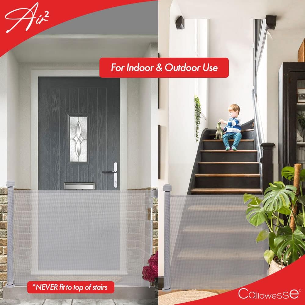 Thumbnail 5 de Callowesse Air2 Extra Wide Retractable Safety Stair Gate – Grey