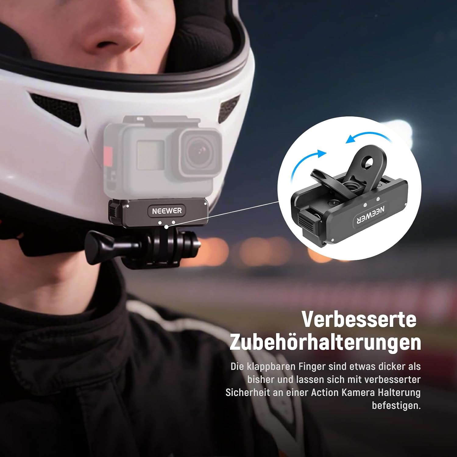Detalle de NEEWER Magnethalterungsadapter AC011 – kompatibel mit DJI Osmo 360 und Action-Kameras