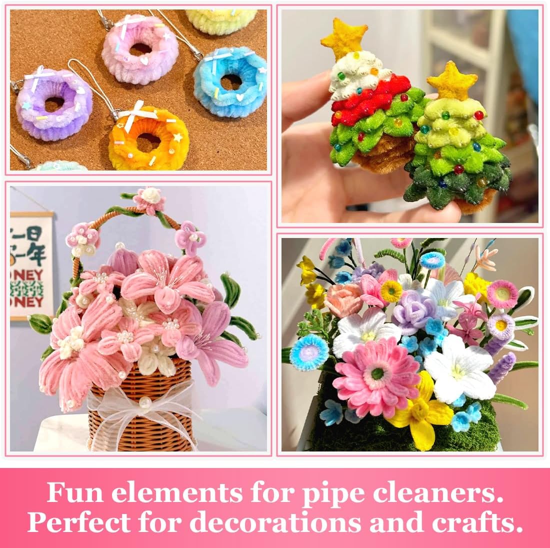 Thumbnail 2 de Bundooraking 200pcs Pipe Cleaners Craft Supplies 🎨