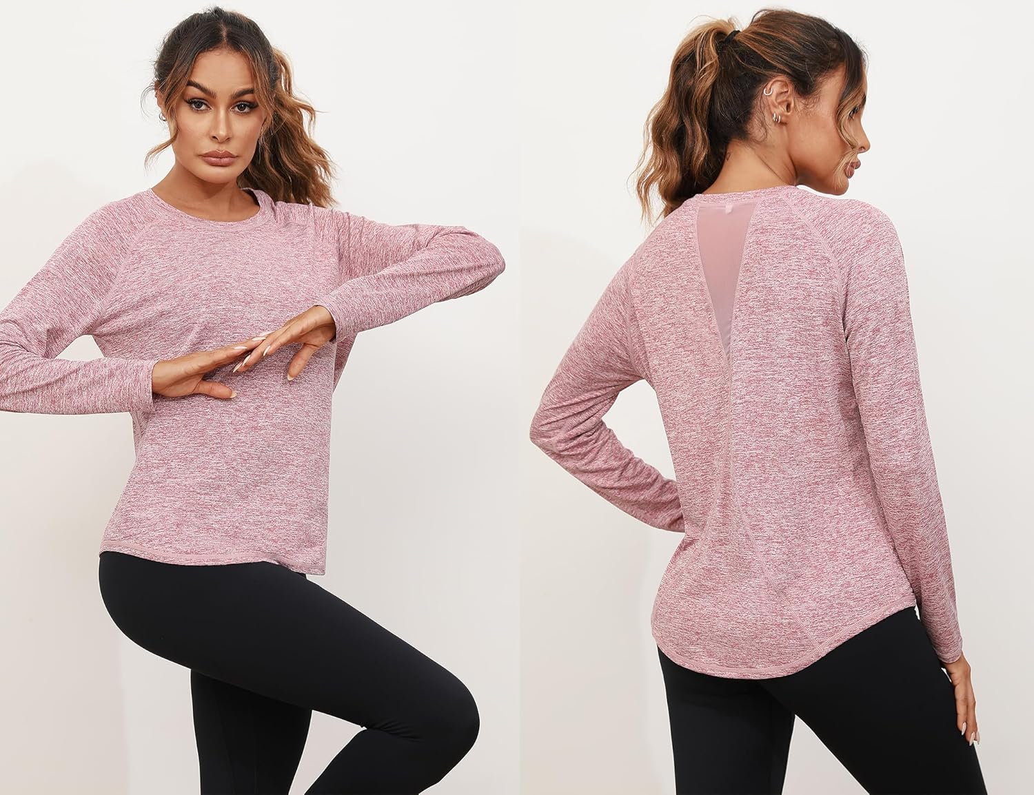 Thumbnail 4 de Gyabnw Sport Damen-Langarmshirt aus Funktionsstoff: atmungsaktiv, schnell trocknend & mit Mesh am Rücken