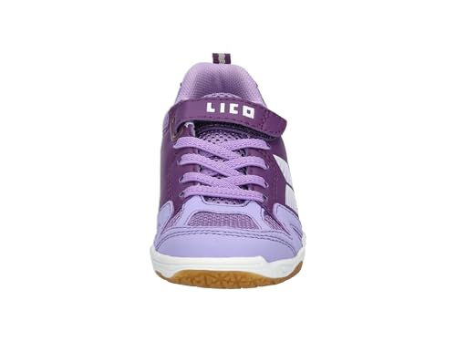 Detalle de Lico Unisex Hallenturnschuhe VS Kinder Sport – Lila/Weiß, EU 36