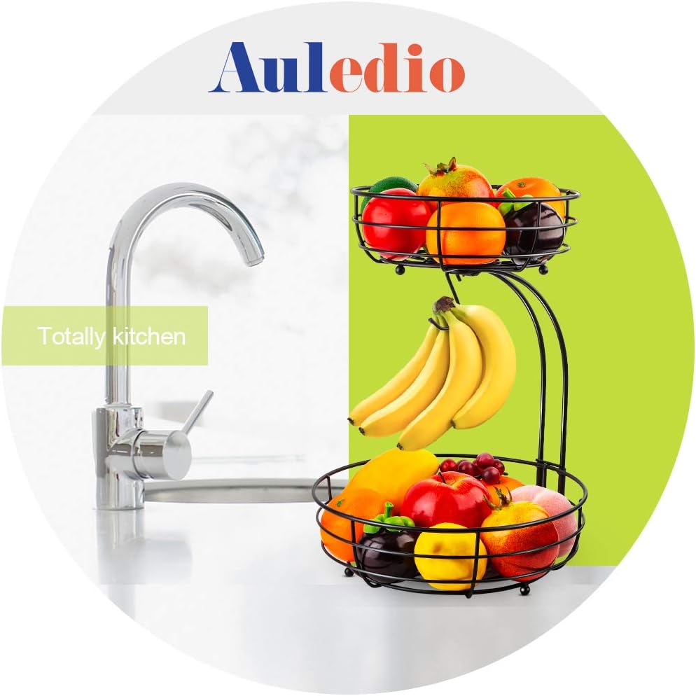 Detalle 2 de Auledio Iron 2-Tier Fruit Basket 64 oz ๐