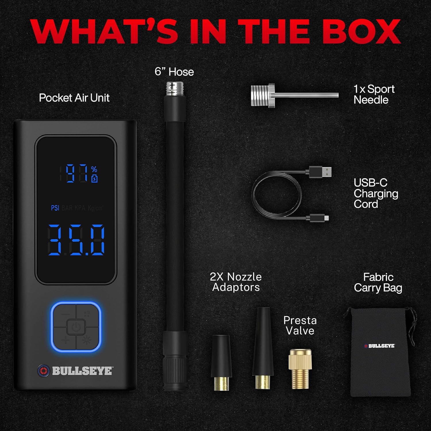 Detalle de Bullseye Portable Tire Inflator 4000mAh