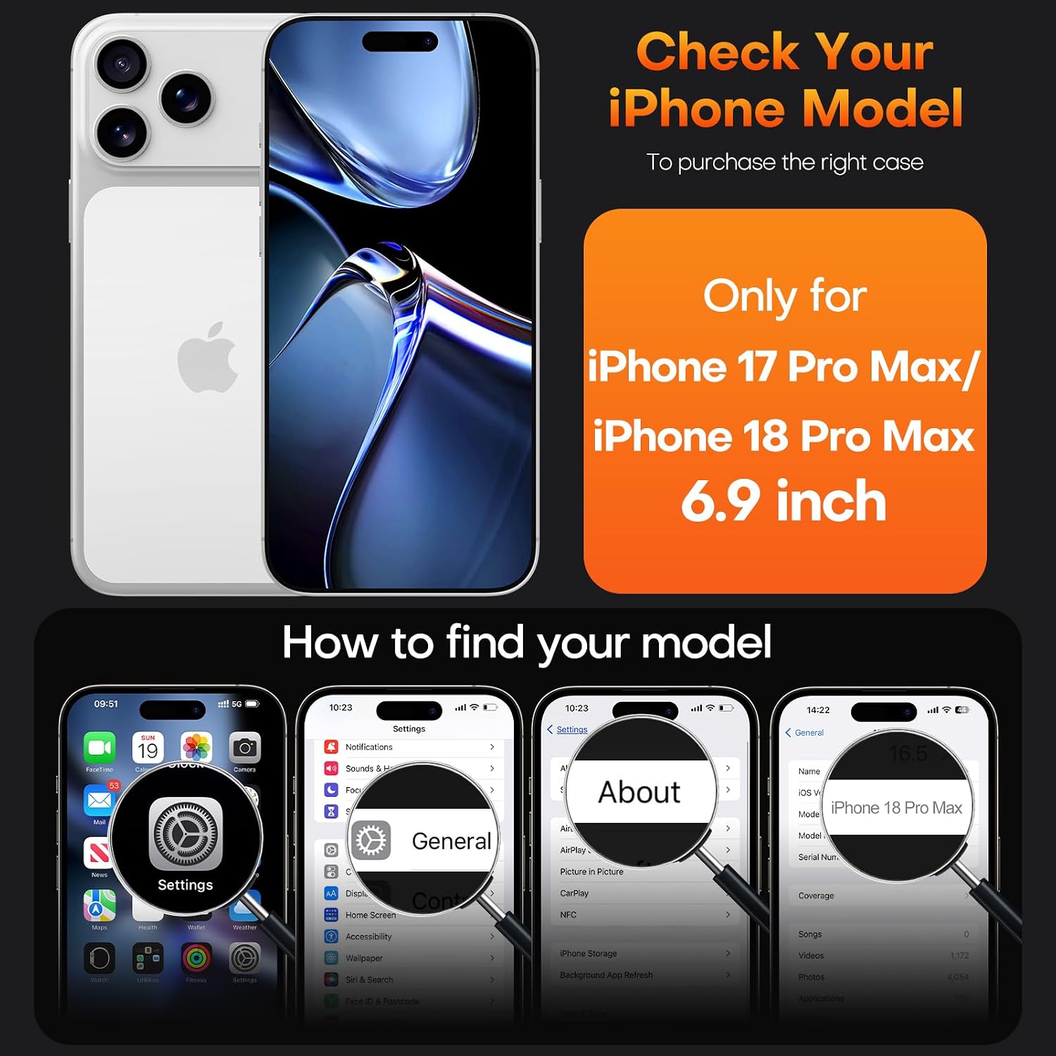 Thumbnail 1 de TAURI iPhone 17 Pro Max clear case with 1mm lip