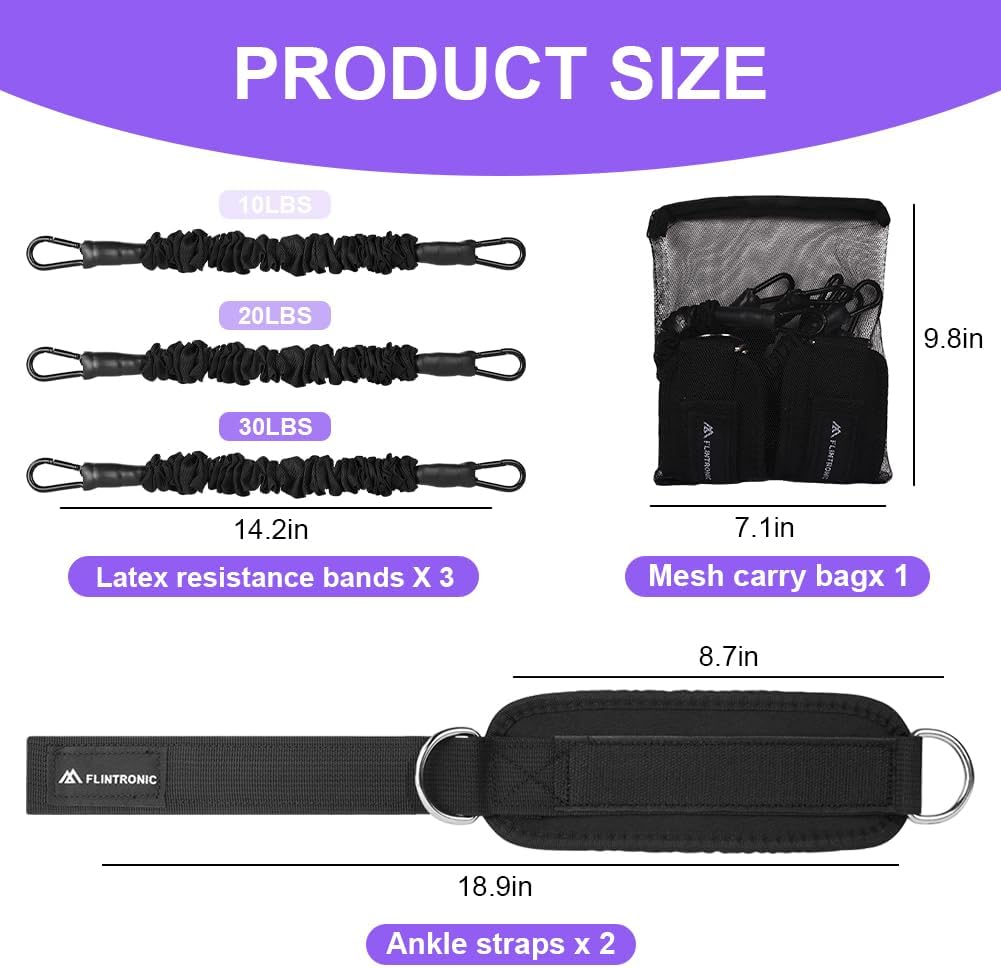 Thumbnail 1 de Flintronic Ankle Straps Adjustable Neoprene with D‑Ring 🏋