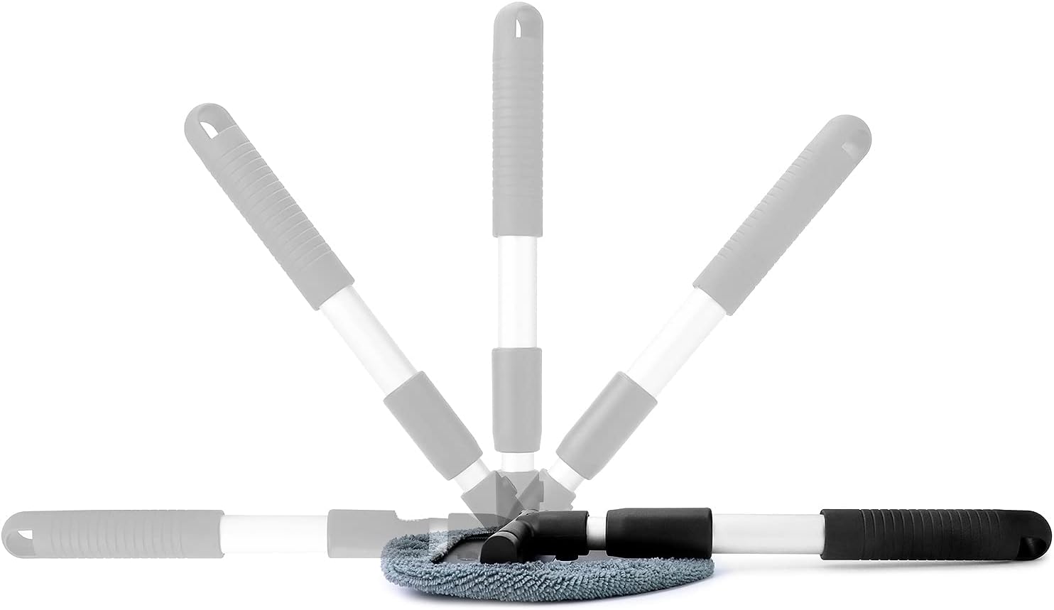 Detalle de QWORK Car Windscreen Cleaner: Extendable, 180° Rotatable Window Cleaning Tool with 3 Washable Pads