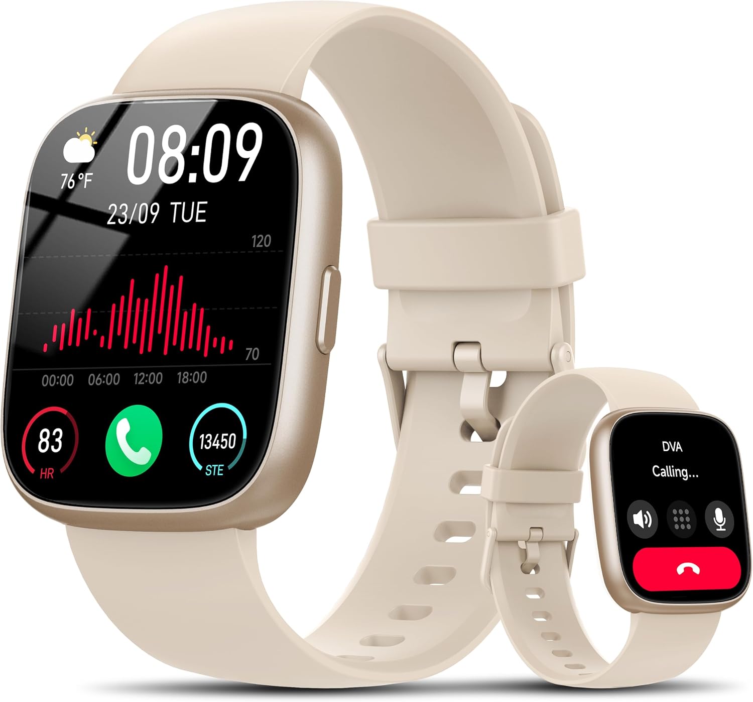 Thumbnail 6 de Alexa Smart Watch for Men and Women (1.83" HD Display) with Bluetooth 5.3, 110+ Sports & IP68 Waterproof