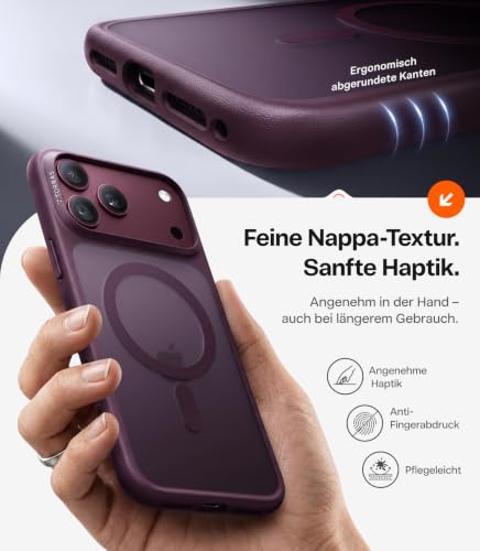 Thumbnail 6 de TORRAS Guardian-Mag Hülle für iPhone 18 Pro MagSafe – Burgunderrot