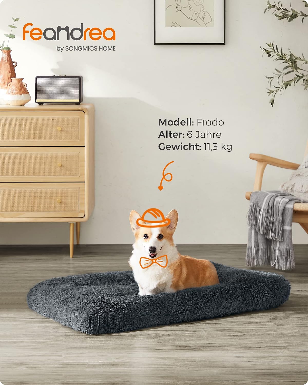 Detalle 2 de Feandrea Hundebett 95 x 60 cm