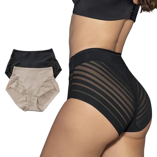 Detalle de Leonisa Braga Faja Reductora de Abdomen sin Costuras para Mujer – Braga Moldeadora con Encaje