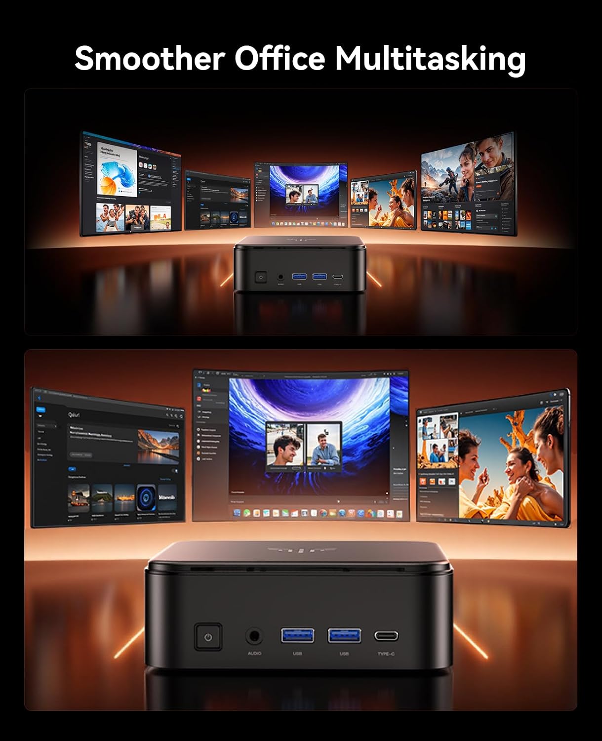 Thumbnail 5 de KAMRUI E3B Mini Gaming PC with Ryzen 7 7730U, 16GB RAM, 1TB SSD — 4K Triple Display Ready
