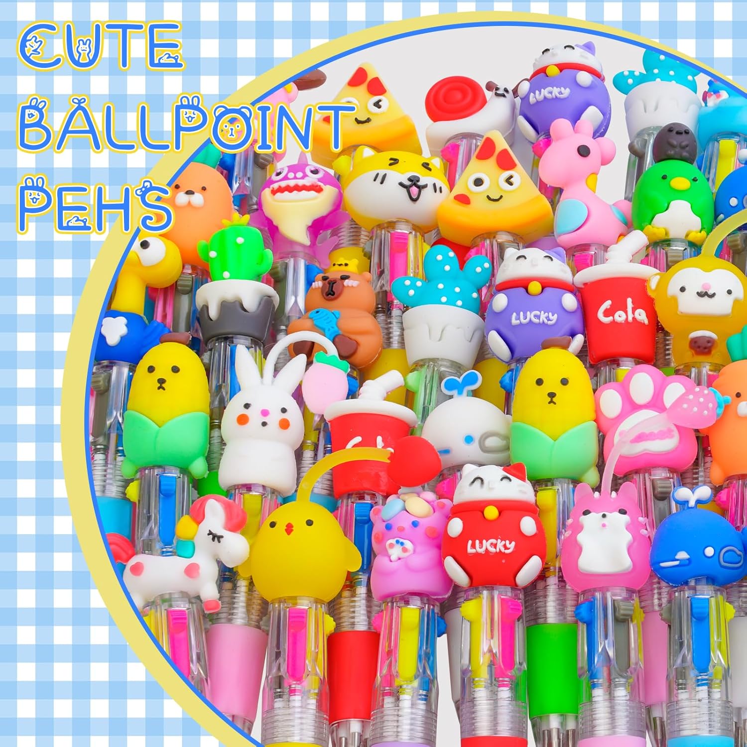 Detalle de SZCECHRE 40Pcs Mini Multicolor Pens in One 4-in-1 – Fun 4-Color Kids’ Ballpoint Set
