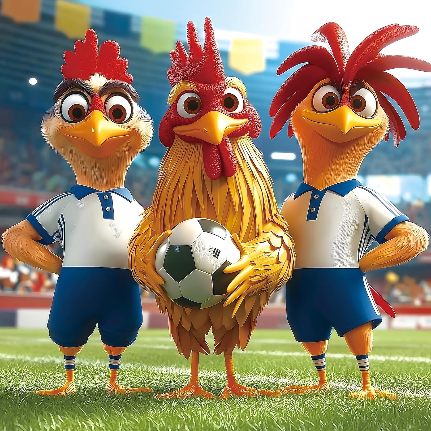 Detalle de Blueforest BFJIUJIU-00788 500-Piece Soccer Rooster Puzzle with Matte Finish