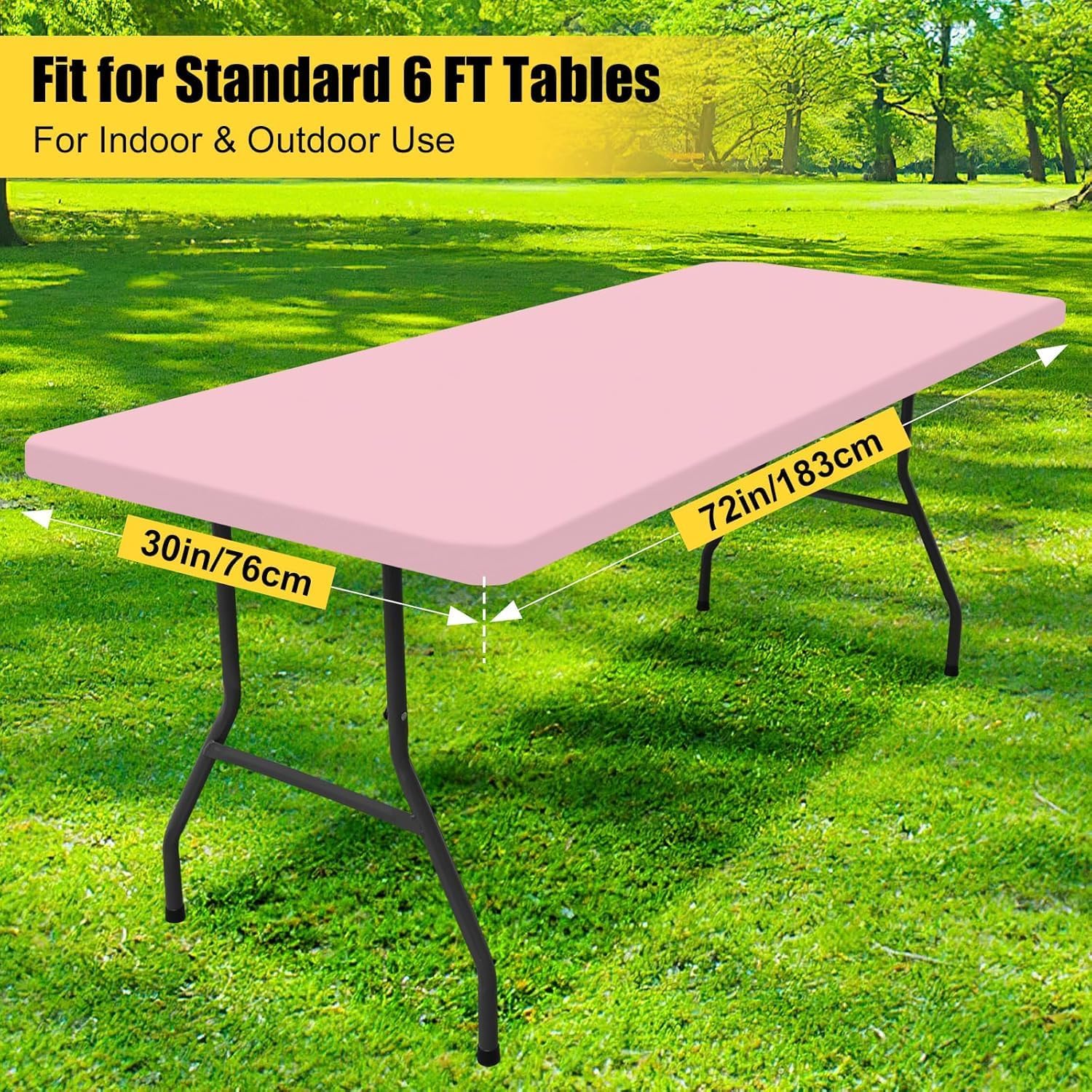 Detalle de Smiry Elastic Fitted Tablecloths, 30 x 72 in.