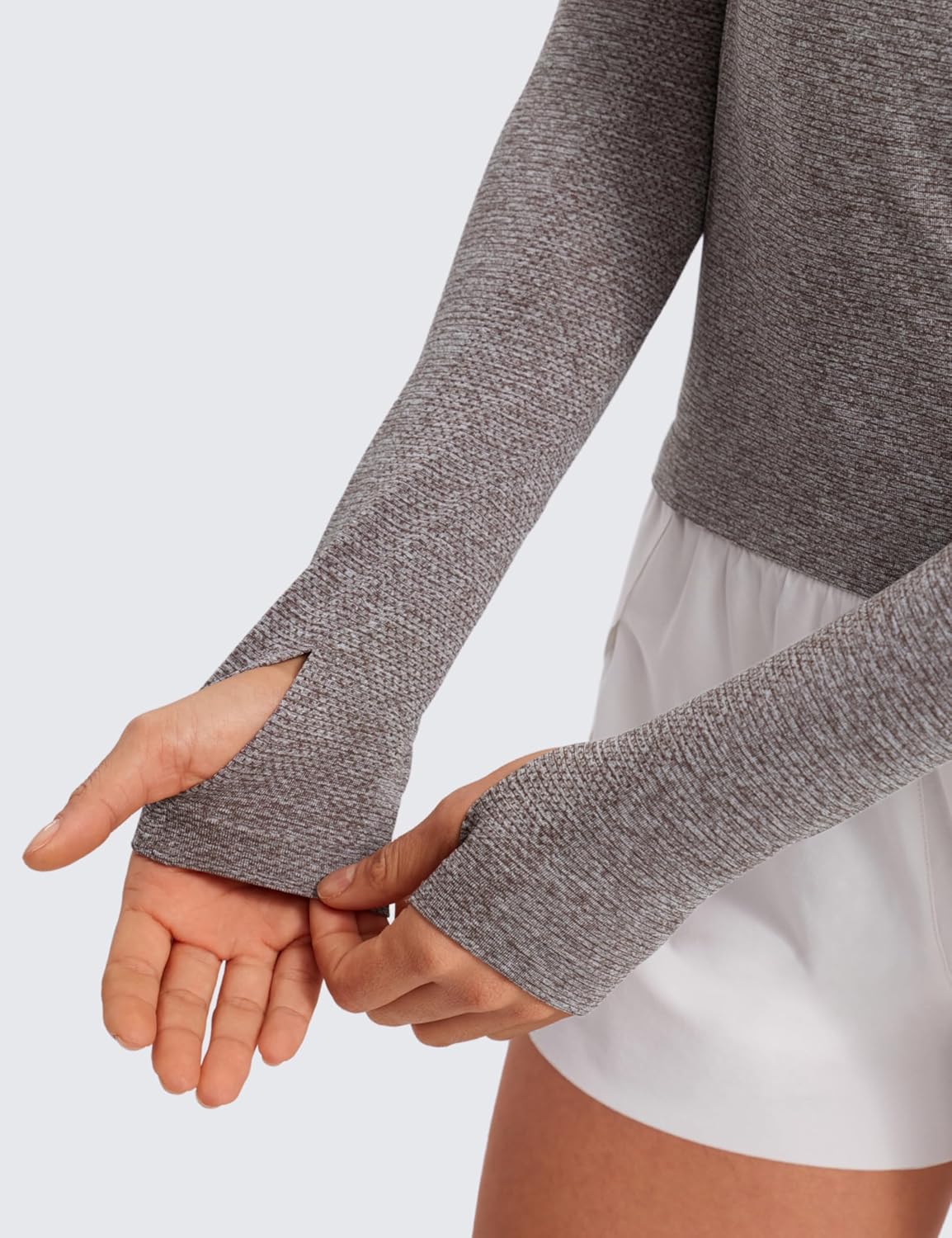 Detalle 2 de CRZ YOGA Donna Camicia da Allenamento a Maniche Lunghe senza Cuciture: asciugatura rapida e comfort ottimale