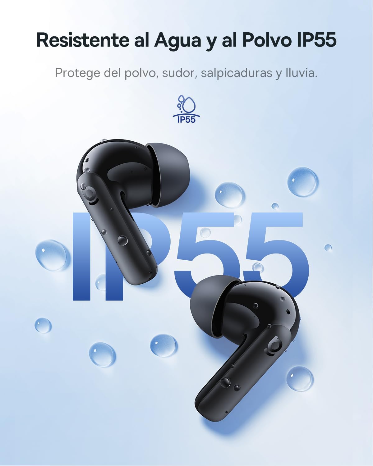 Detalle 2 de Baseus EP10 NC: Auriculares Inalámbricos con ANC -43 dB, 41 h de autonomía y 12 mm de diafragma